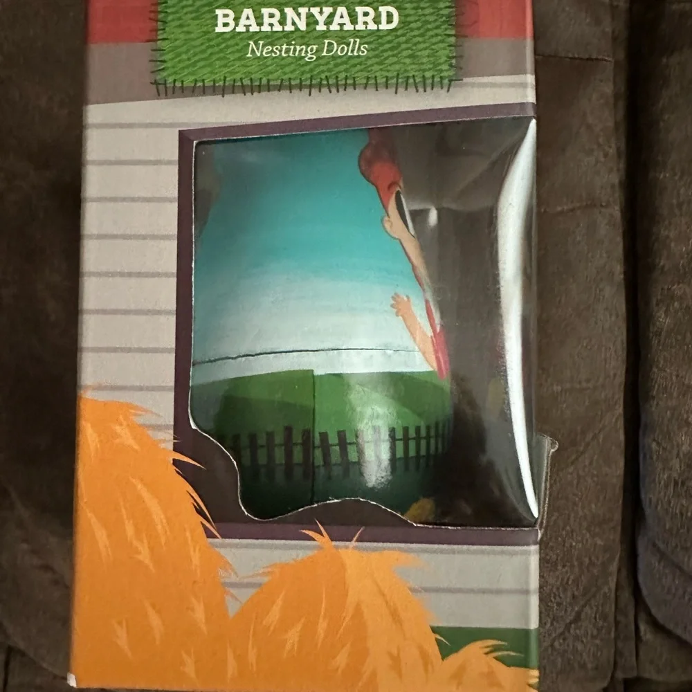 Imagination 11 pieces natural wood barnyard nesting dolls